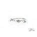 Нежен Годежен Пръстен 18К Бяло Злато с Диамант   Bloom Jewellery